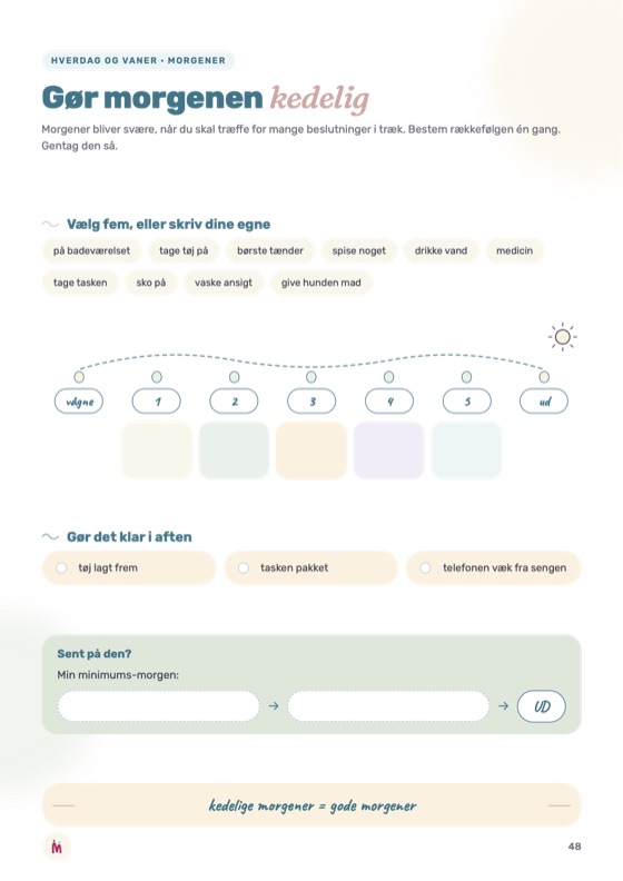 Arbejdsark: Gør morgenen kedelig
