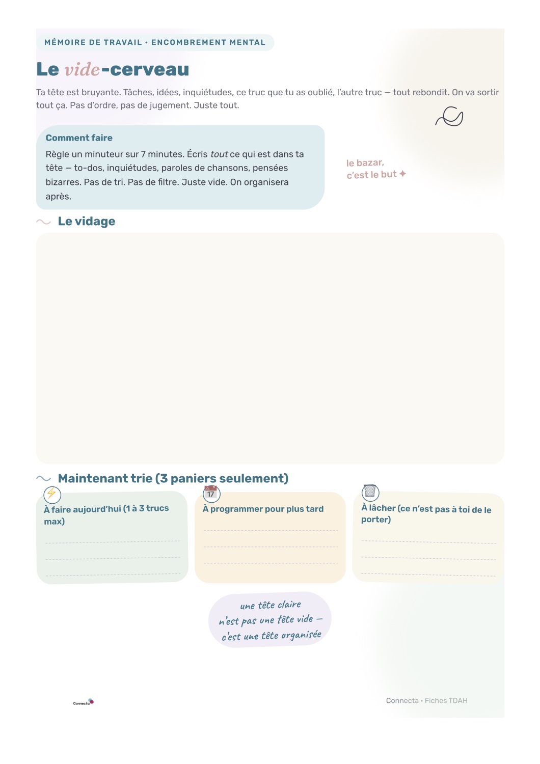 Aperçu : fiche Vide-cerveau
