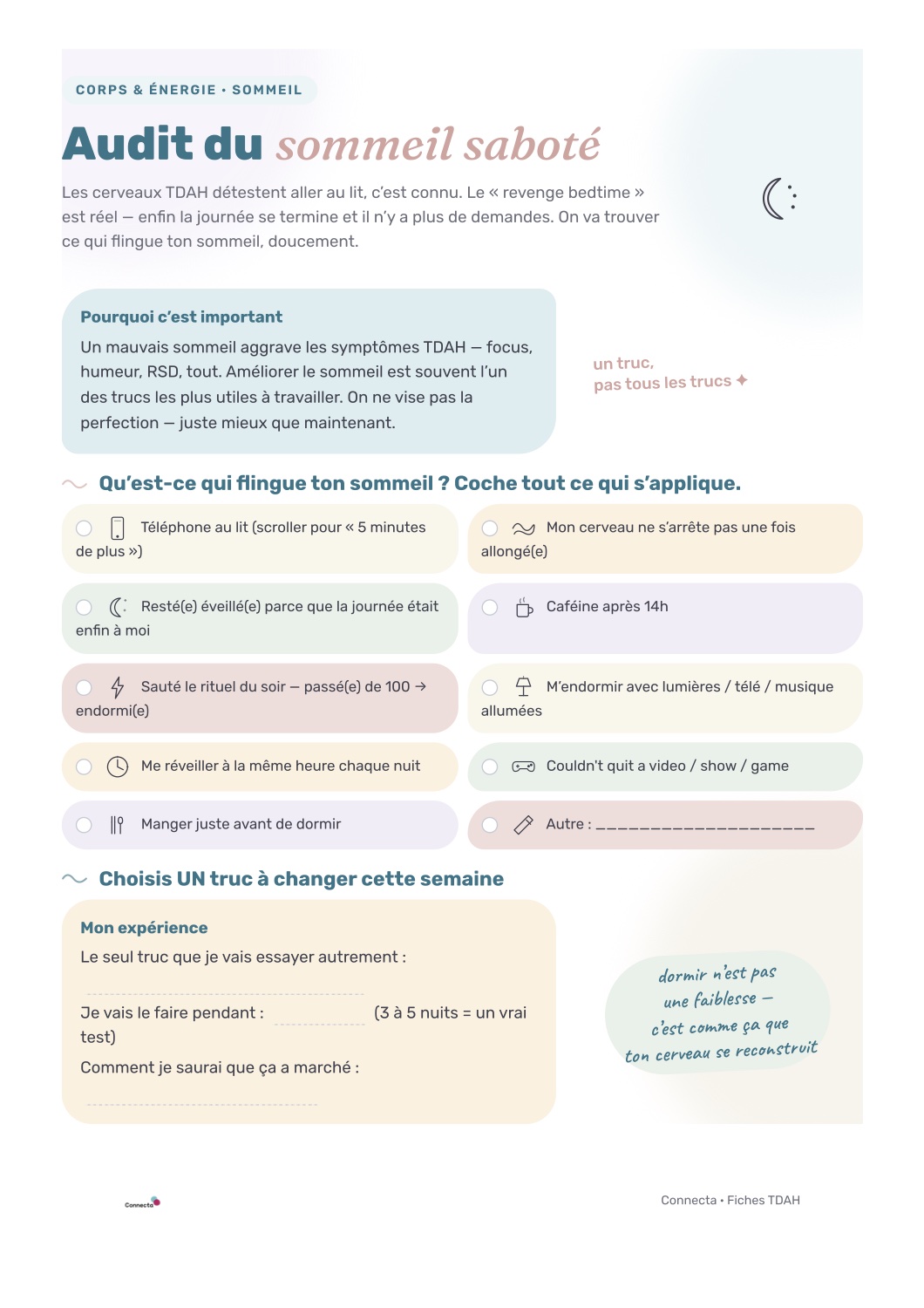 Aperçu : fiche Sommeil saboté