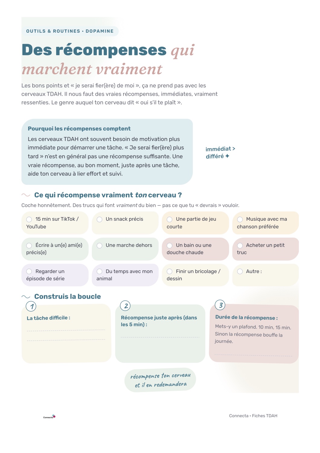 Aperçu : fiche Récompenses qui marchent