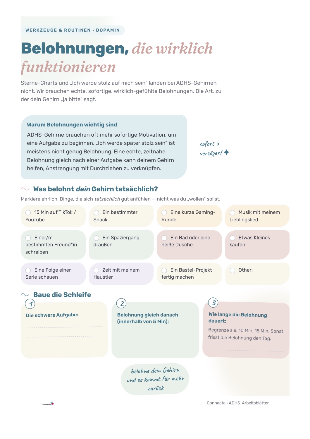 Vorschau: Belohnungen, die funktionieren Arbeitsblatt